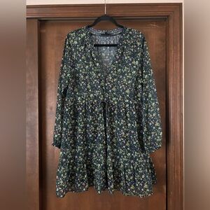 Hunter Green Babydoll Dress